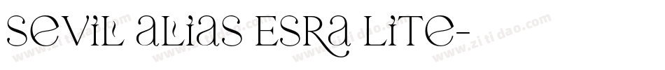 Sevil alias Esra Lite字体转换